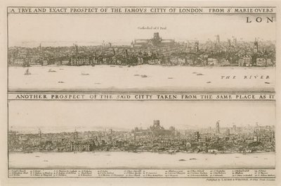 London, vor und nach dem großen Brand von Wenceslaus Hollar