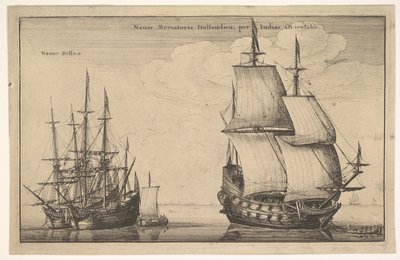 Naues Mercatorie Hollandicae per Indias Occidentales Niederländischer Ostindienfahrer, 1647 von Wenceslaus Hollar