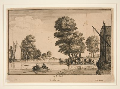 Op de Maese [Flussansicht] von Wenceslaus Hollar