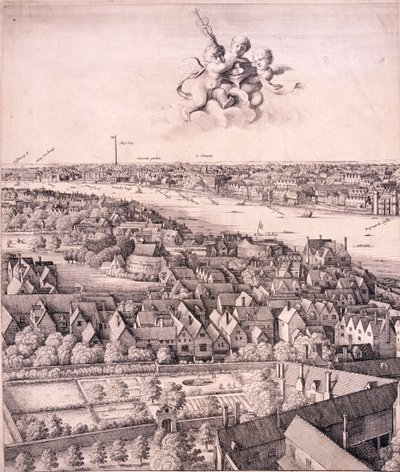 Panoramablick auf London, ca. 1670 von Wenceslaus Hollar