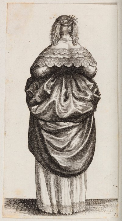 Rückansicht einer Frau von Wenceslaus Hollar
