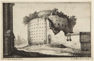Das kreisförmige Gebäude von Wenceslaus Hollar