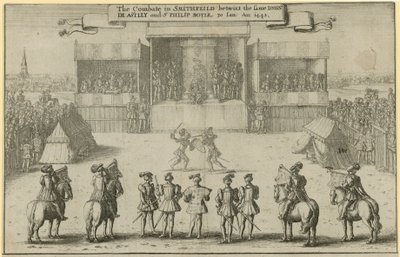 Der Kampf in Smithfield zwischen John de Astley und Sir Philip Boyle von Wenceslaus Hollar