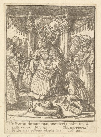 Der Kaiser, aus dem Totentanz von Wenceslaus Hollar