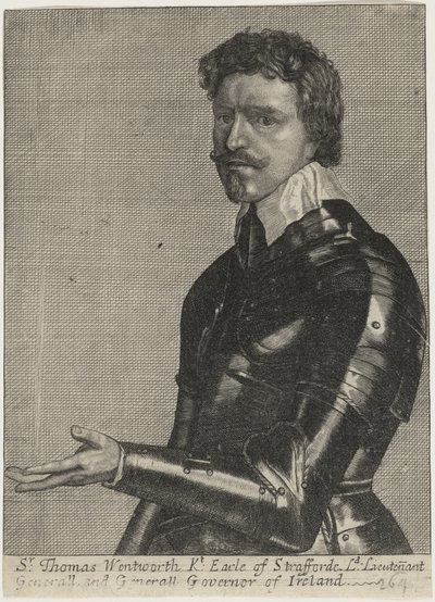 Thomas Wentworth, Erster Earl of Stafford von Wenceslaus Hollar