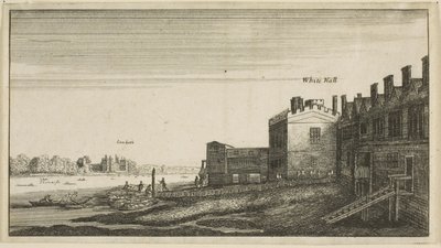 Blick auf Lambeth Palace vom Fluss bei Whitehall Stairs von Wenceslaus Hollar