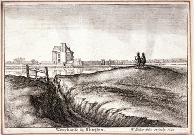Ansicht des Gebiets um New River Head, Finsbury, London, 1665 von Wenceslaus Hollar