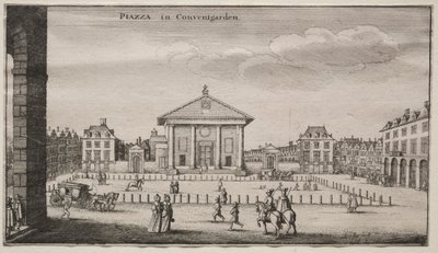 Ansichten von London: Der Platz in Covent Garden von Wenceslaus Hollar
