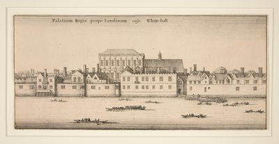 Whitehall vom Fluss aus von Wenceslaus Hollar