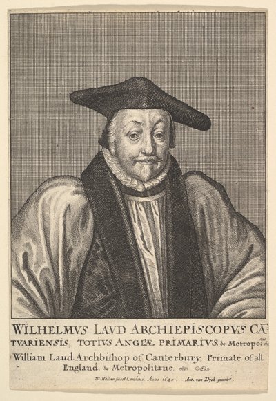 William Laud, Erzbischof von Canterbury, 1641 von Wenceslaus Hollar