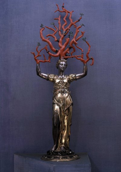 Daphne verwandelt sich in Lorbeer, Gold, Silber und Koralle, Manierismus, Wentzel Jamnitzer von Wenzel I Jamnitzer