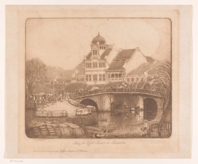 An der Kali Besar in Batavia von Wijnand Otto Jan Nieuwenkamp (signed by artist)