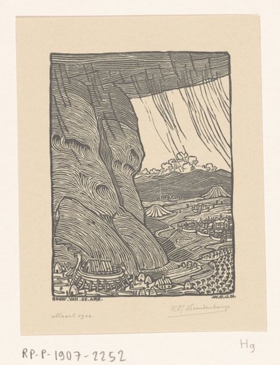 Bau der Arche Noah von Wijnand Otto Jan Nieuwenkamp (signed by artist)
