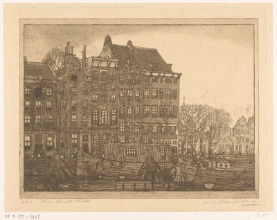 Häuser an der Prins Hendrikkade in Amsterdam von Wijnand Otto Jan Nieuwenkamp (signed by artist)