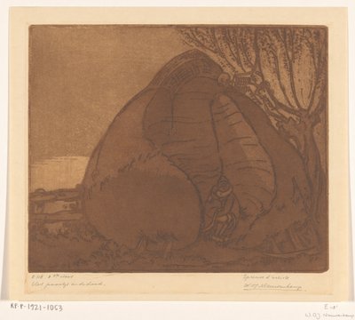 Mann und Frau von dem Tod beobachtet von Wijnand Otto Jan Nieuwenkamp (signed by artist)