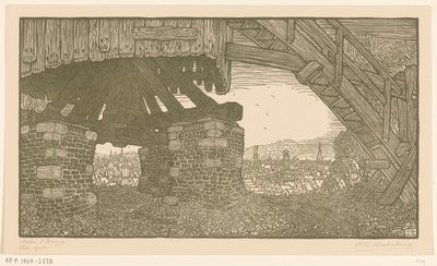 Unterteil einer Kornmühle in Brügge von Wijnand Otto Jan Nieuwenkamp (signed by artist)