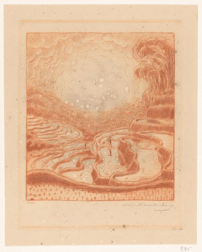 Reisfelder auf Bali von Wijnand Otto Jan Nieuwenkamp (signed by artist)