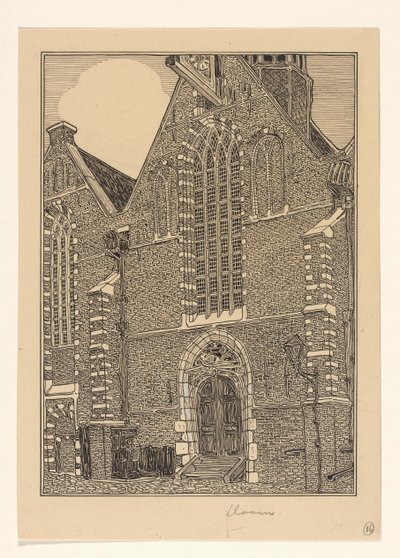 Westfassade der Noorderkerk in Hoorn von Wijnand Otto Jan Nieuwenkamp (signed by artist)