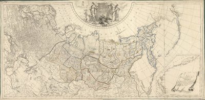 Karte des Russischen Reiches, unterteilt in einundvierzig Gouvernements, 1796 von Wilbrecht