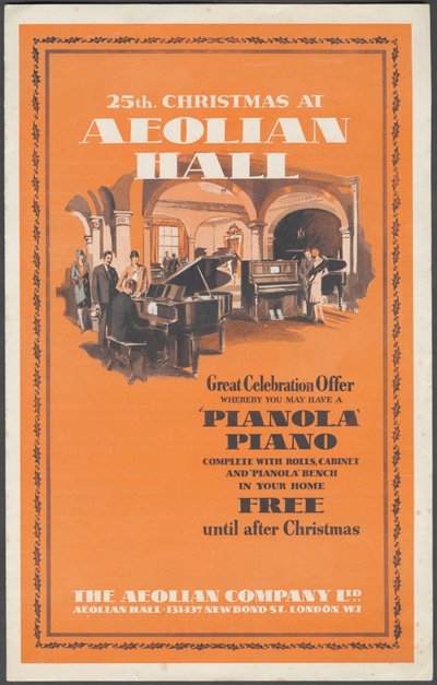 Aeolian Company Pianolas, 1920er Jahre von Wilfred Fryer