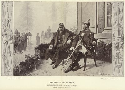Napoleon III und Bismarck am Morgen nach der Schlacht von Sedan von Wilhelm Camphausen