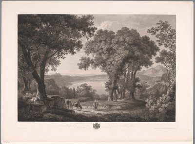 Blick auf den Albaner See bei Rom von Wilhelm Friedrich Gmelin