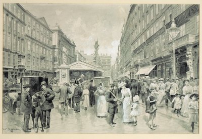Der Graben, zentraler Platz in der Innenstadt von Wien von Wilhelm Gause