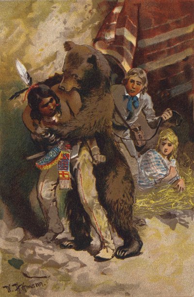 Szene aus Der letzte Mohikaner von James Fenimore Cooper von Wilhelm Hoffmann
