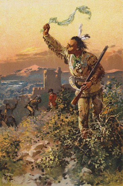 Szene aus Der letzte Mohikaner von James Fenimore Cooper von Wilhelm Hoffmann