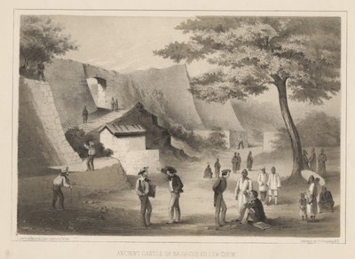 Altes Schloss von Na-Ga-Cus-Ko, Lew Chew, 1855 von Wilhelm Joseph Heine