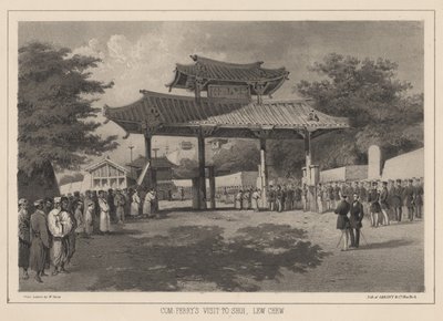Com: Perrys Besuch in Shui, Lew Chew, 1855 von Wilhelm Joseph Heine
