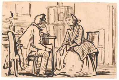 Der Besuch der Witwe von Wilhelm Marstrand
