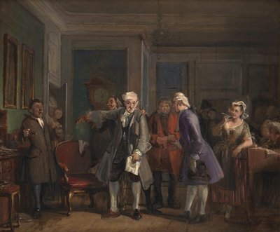 Aus Ludvig Holbergs "Den Stundesløse", 1. Akt, 6. Szene von Wilhelm Marstrand