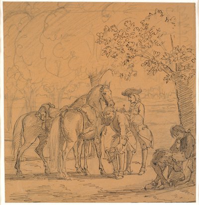 Frederik V. genehmigt den Antrag des Theologen, (C. D. Biehls Briefe, hrsg. 1865) von Wilhelm Marstrand