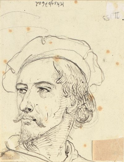 Kopf eines Mannes mit Barett von Wilhelm Marstrand