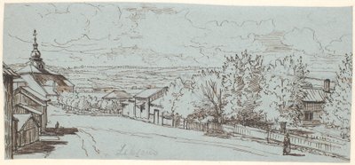 Die Landstraße zur Kirche von Leksand, Dalarne von Wilhelm Marstrand