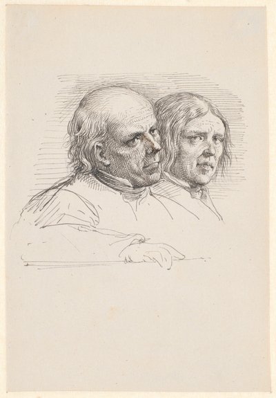 Porträtstudie von zwei schwedischen Bauern von Wilhelm Marstrand