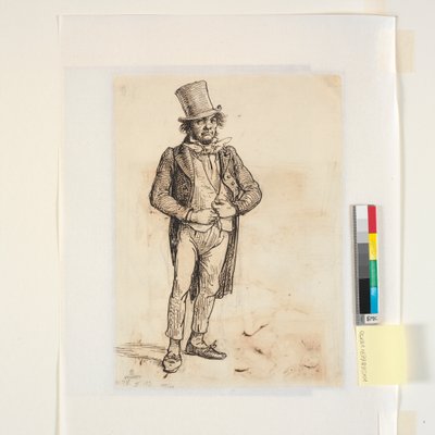 Studie des sonntäglich gekleideten Schuhmachers in einer anderen Gestalt von Wilhelm Marstrand