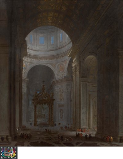 Innenansicht von St. Peter in Rom von Wilhelm Schubert van Ehrenberg