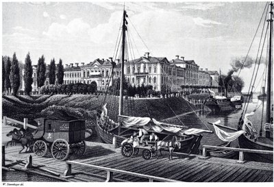 Ansicht des Schlosses Mitau, ca. 1850 von Wilhelm Siegfried Stavenhagen