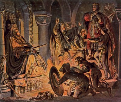 Otto III im Grab von Karl dem Großen, im Jahr 1000 von Wilhelm von (after) Kaulbach