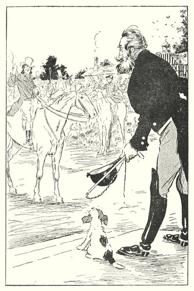 Florac in Reitstiefeln und Hirschlederhosen (Lithografie) von Will Owen