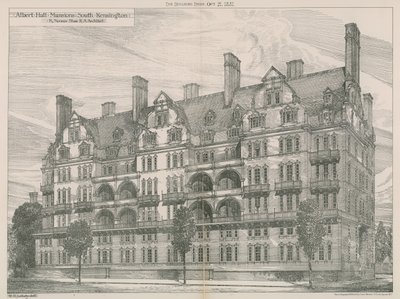 Albert Hall Mansions, South Kensington, London von Willam Richard Lethaby