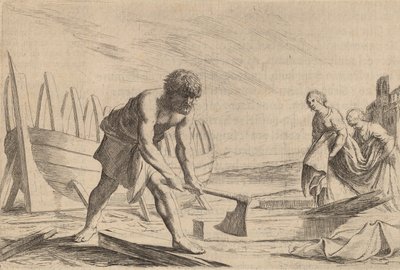 Odysseus auf der Insel der Göttin Kalypso von Willem Basse