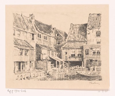 Rückseite alter Häuser in Enkhuizen von Willem Bastiaan Tholen (signed by artist)