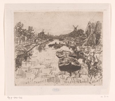 Kanal mit Booten von Willem Bastiaan Tholen
