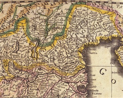 Karte der Region Venetien, Italien. Atlas von William Blaeu (1571 - 1638) von Willem Blaeu