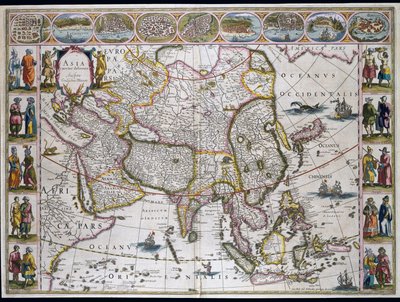 Karte von Asien. Tafel aus einem Atlas von Willem Janszoon Blaeu von Willem Blaeu