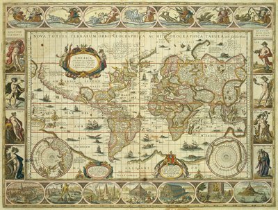 Nova Orbis Geographica ac Totius Terrarum Hydrographica, Willem Janszoon Blaeu, Amsterdam von Willem Blaeu