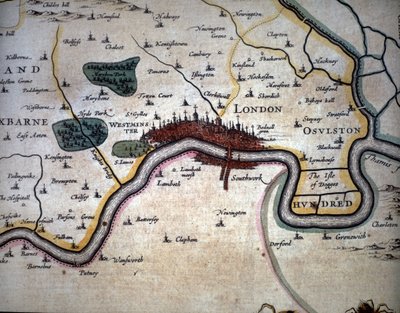 Ansicht von London und Umgebung. Atlas von W. Blaeu von Willem Blaeu
